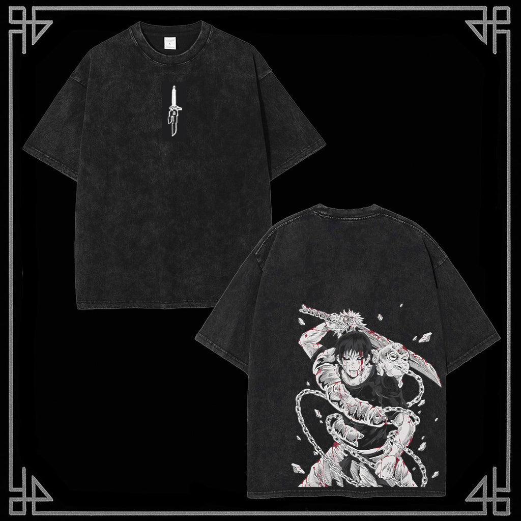 "Toji" Jujutsu Kaisen Unisex Vintage Anime Wash Tee [MMU]