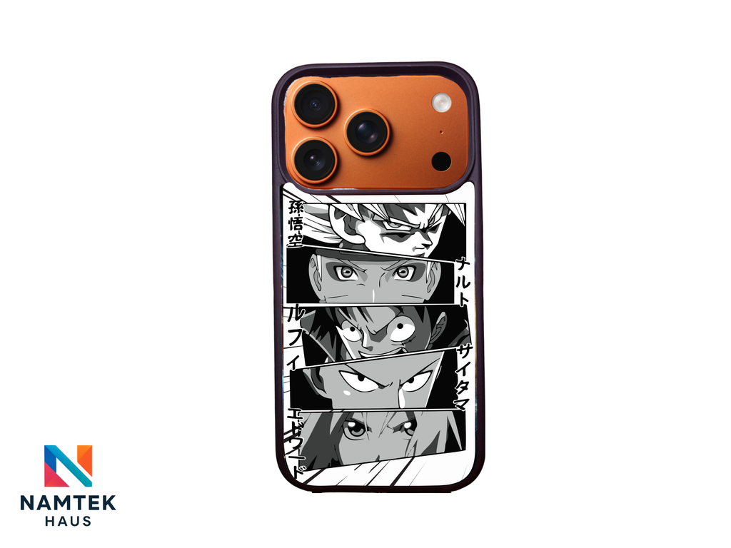 Legendary Anime Heroes Phone Case – Iconic Anime Crossover Design