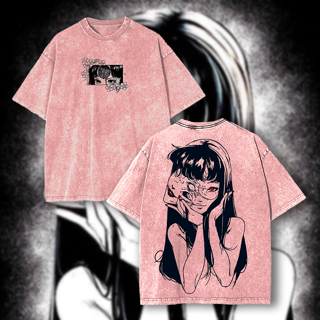 Junji Ito Tomie Horror Washed T-shirt