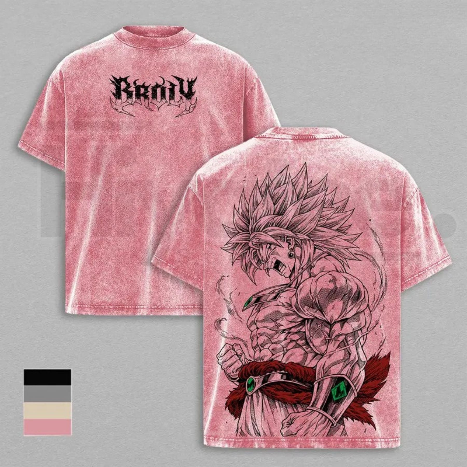 Legendary Saiyan Vintage Washed T-Shirt – Oversized Heavyweight Cotton Anime Graphic Tee