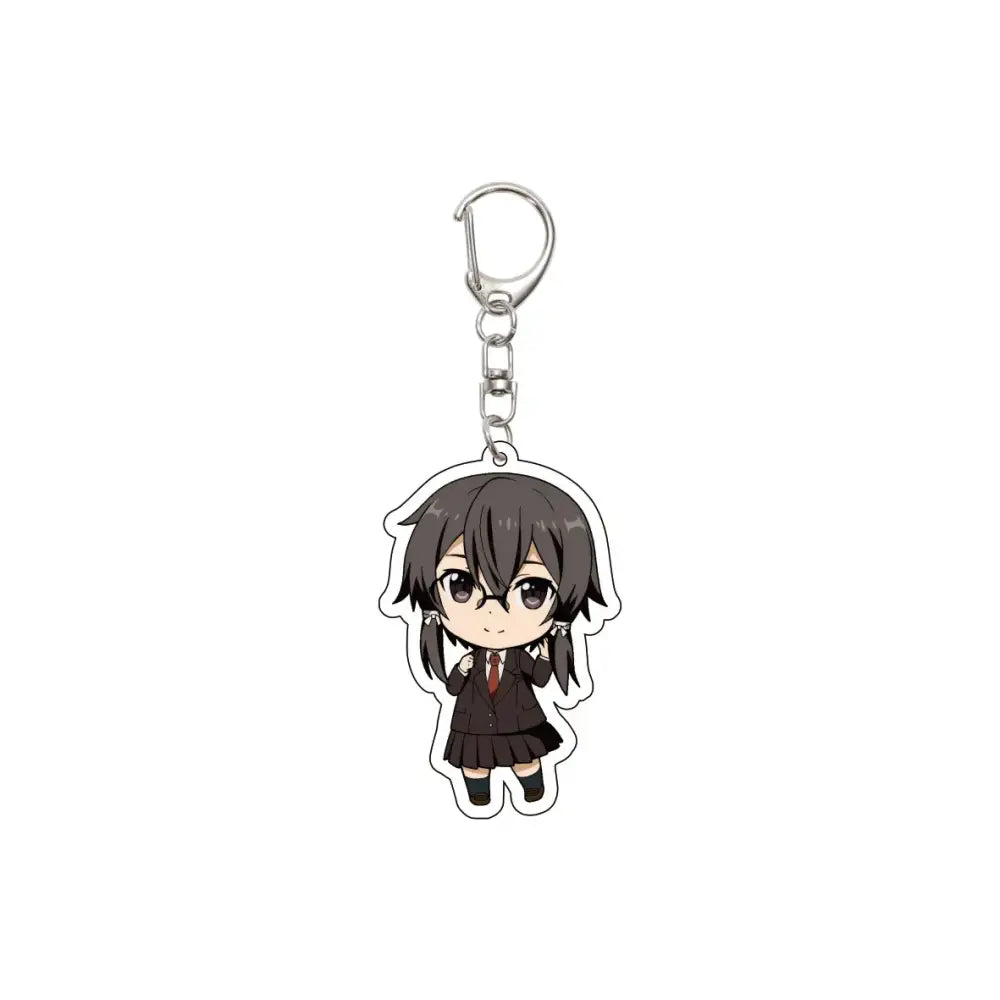 55MM Anime Sword Art Online Keychain Alice Synthesis Kirigaya Kazuto Yuuki Asuna Key Chain Acrylic Model Plate Christmas Gifts