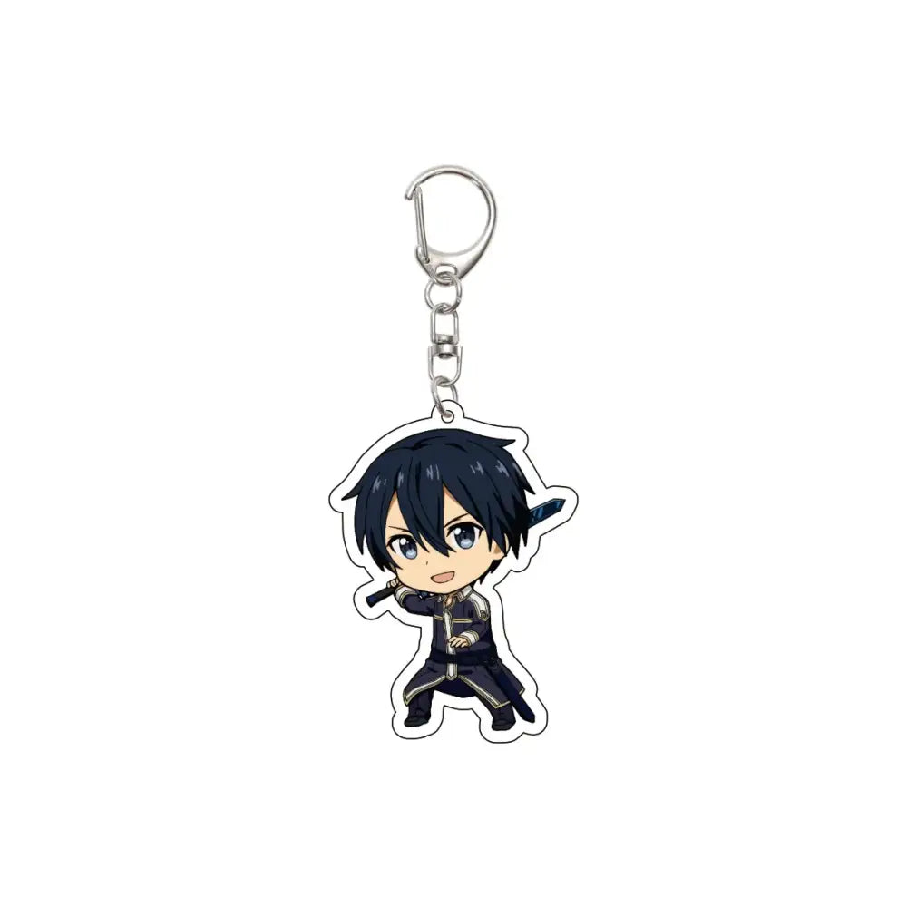 55MM Anime Sword Art Online Keychain Alice Synthesis Kirigaya Kazuto Yuuki Asuna Key Chain Acrylic Model Plate Christmas Gifts