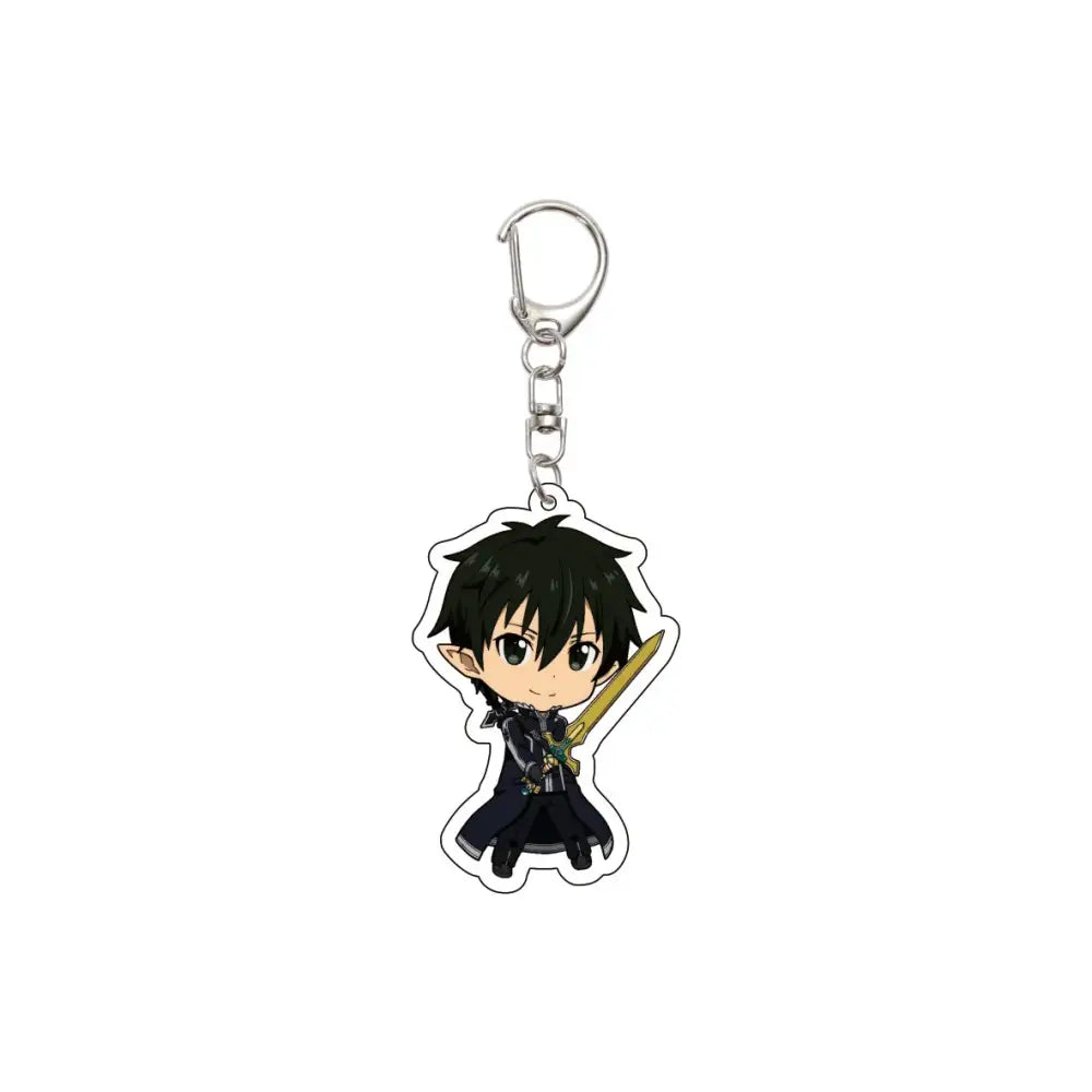 55MM Anime Sword Art Online Keychain Alice Synthesis Kirigaya Kazuto Yuuki Asuna Key Chain Acrylic Model Plate Christmas Gifts