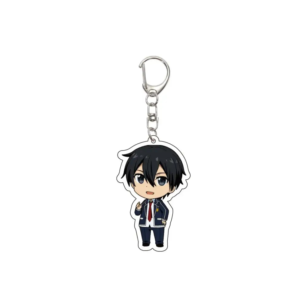 55MM Anime Sword Art Online Keychain Alice Synthesis Kirigaya Kazuto Yuuki Asuna Key Chain Acrylic Model Plate Christmas Gifts