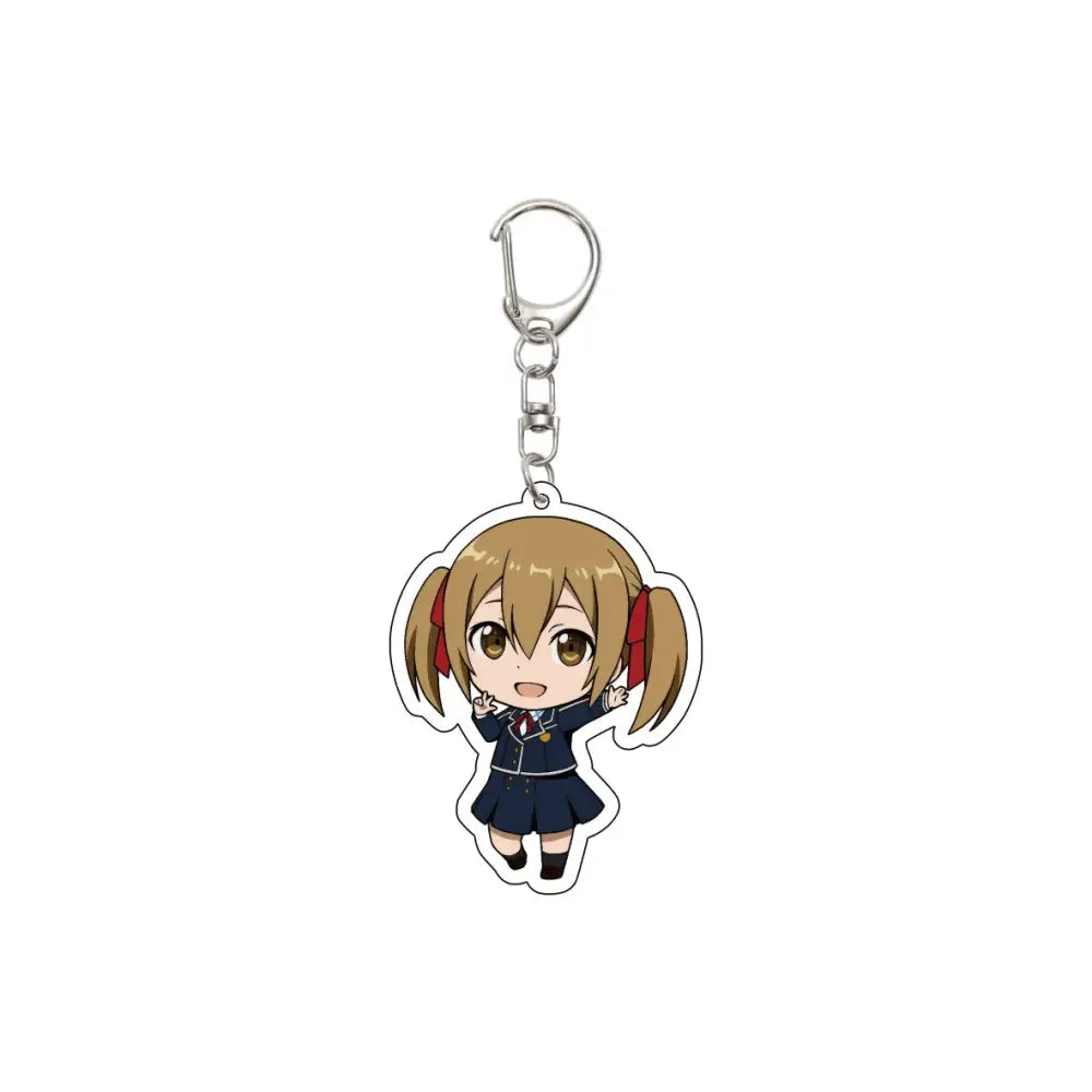55MM Anime Sword Art Online Keychain Alice Synthesis Kirigaya Kazuto Yuuki Asuna Key Chain Acrylic Model Plate Christmas Gifts
