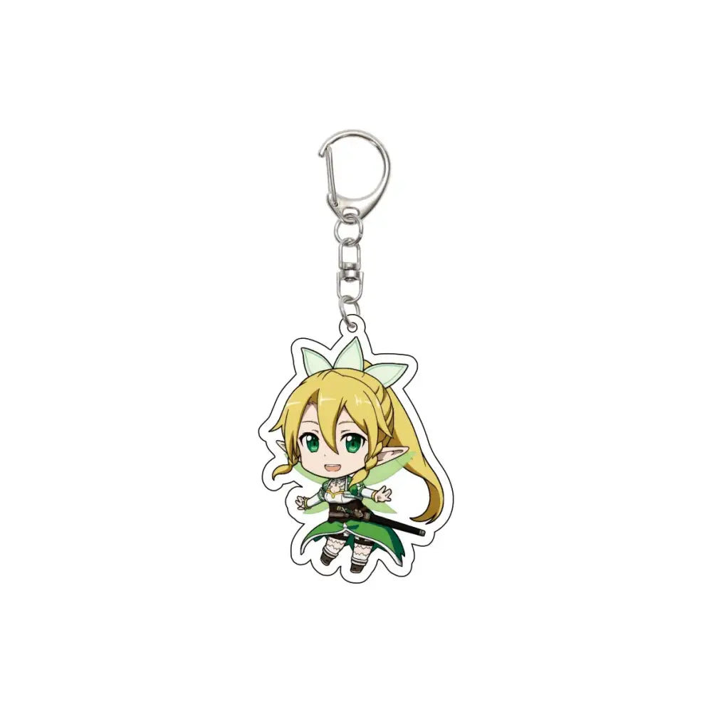55MM Anime Sword Art Online Keychain Alice Synthesis Kirigaya Kazuto Yuuki Asuna Key Chain Acrylic Model Plate Christmas Gifts