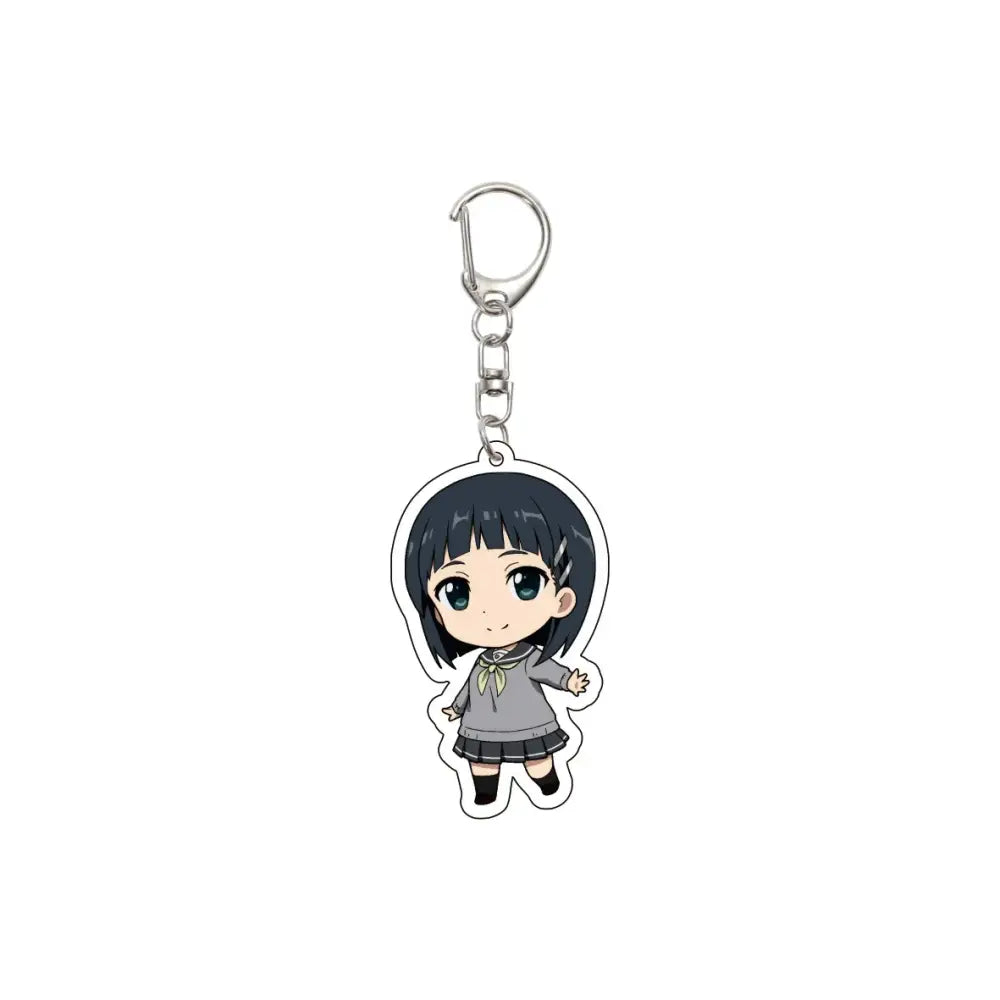 55MM Anime Sword Art Online Keychain Alice Synthesis Kirigaya Kazuto Yuuki Asuna Key Chain Acrylic Model Plate Christmas Gifts