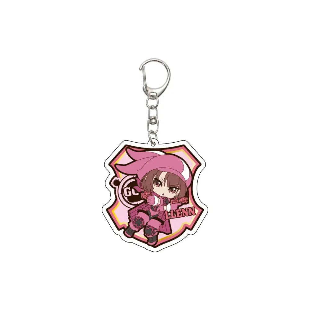 55MM Anime Sword Art Online Keychain Alice Synthesis Kirigaya Kazuto Yuuki Asuna Key Chain Acrylic Model Plate Christmas Gifts