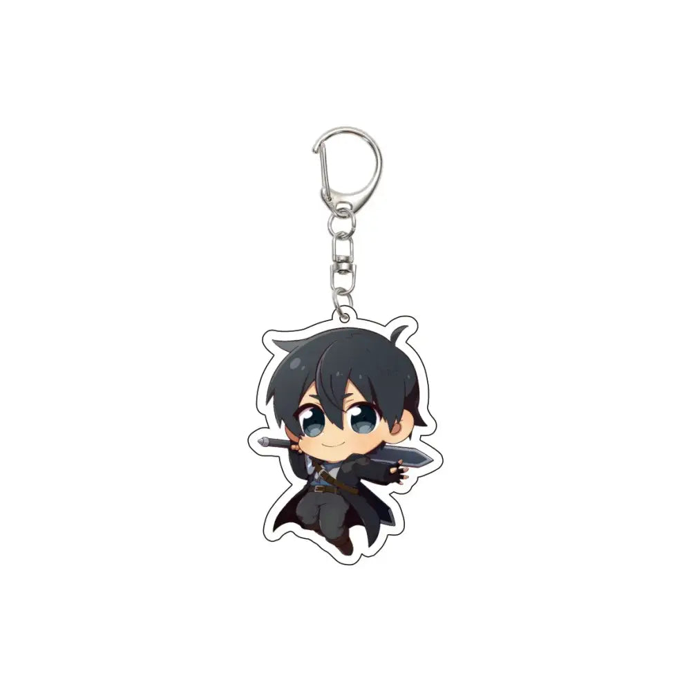 55MM Anime Sword Art Online Keychain Alice Synthesis Kirigaya Kazuto Yuuki Asuna Key Chain Acrylic Model Plate Christmas Gifts