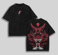 Kenpachi Zaraki x Bleach Anime Clothing Double Printed Men's Vintage Tees Oversized Washed Tee Unisex Anime