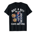 Just Who Loves Soccer Ramen And Anime T-Shirt - Trendy Graphic Men Women