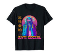 Anime Anti Social Aesthetic Japanese T-Shirt - Casual Everyday Wear Unisex