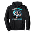 Kawaii Otaku I Love Anime And Video Hoodie - Minimalist Print Men Women