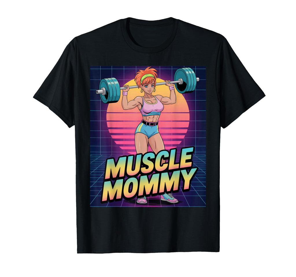 Anime Muscle Mommy Weightlifting Fitness T-Shirt - Streetwear Style Unisex