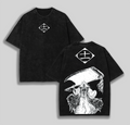 Retro Heavy Limited Kenpachi Zaraki Squads 11 Bleach Anime Double Printed Vintage Washed Tee Unisex Oversize Anime Manga Washed