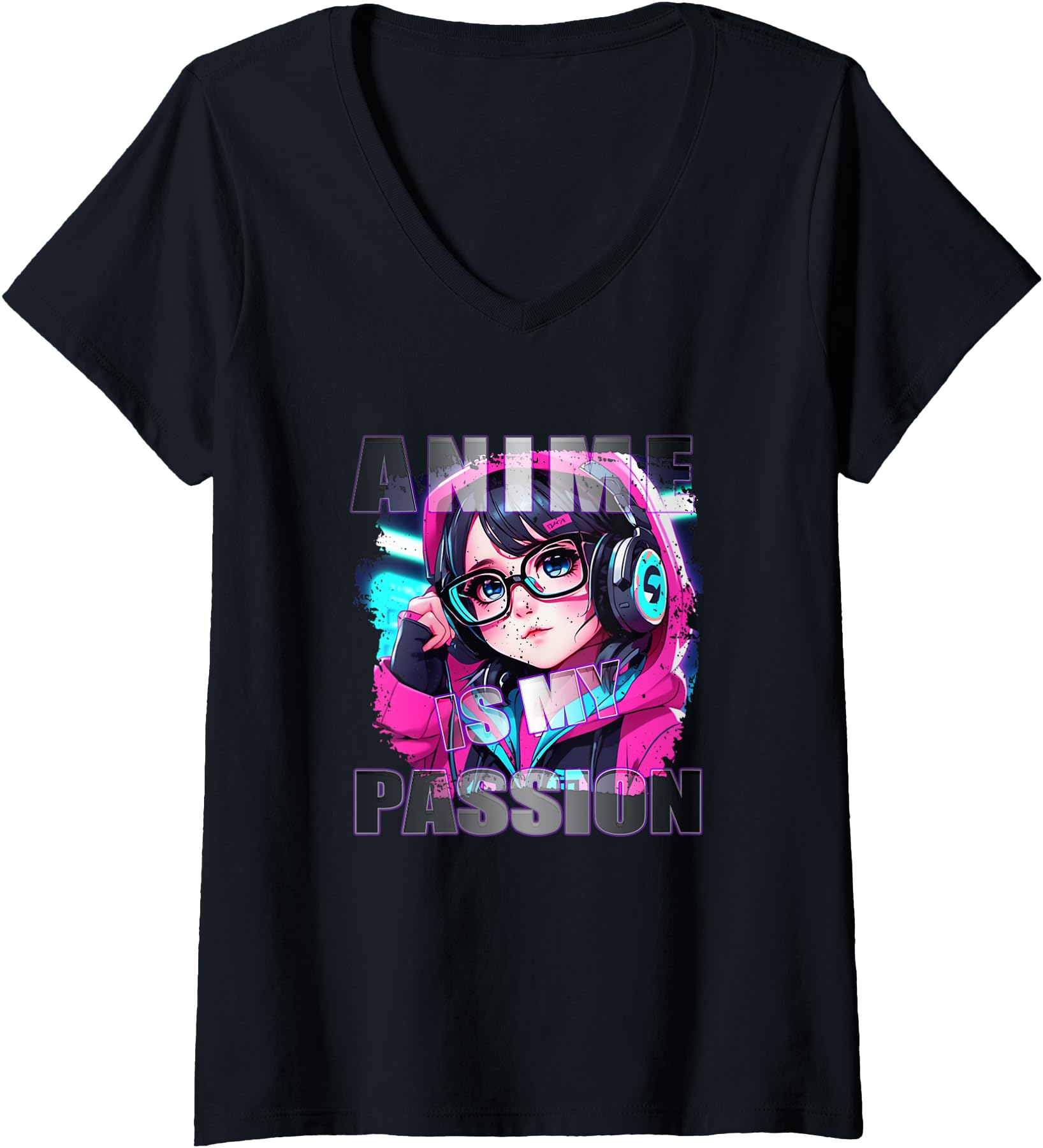 Original Anime Is My Passion Kawaii T-Shirt - Graphic Print for Adults