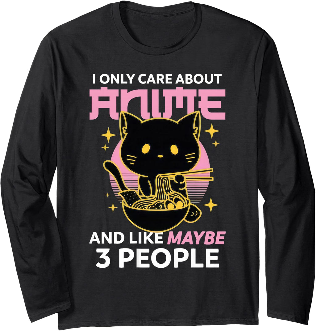 Original I Only Care About Anime And Like T-Shirt - Unique Graphic Unisex