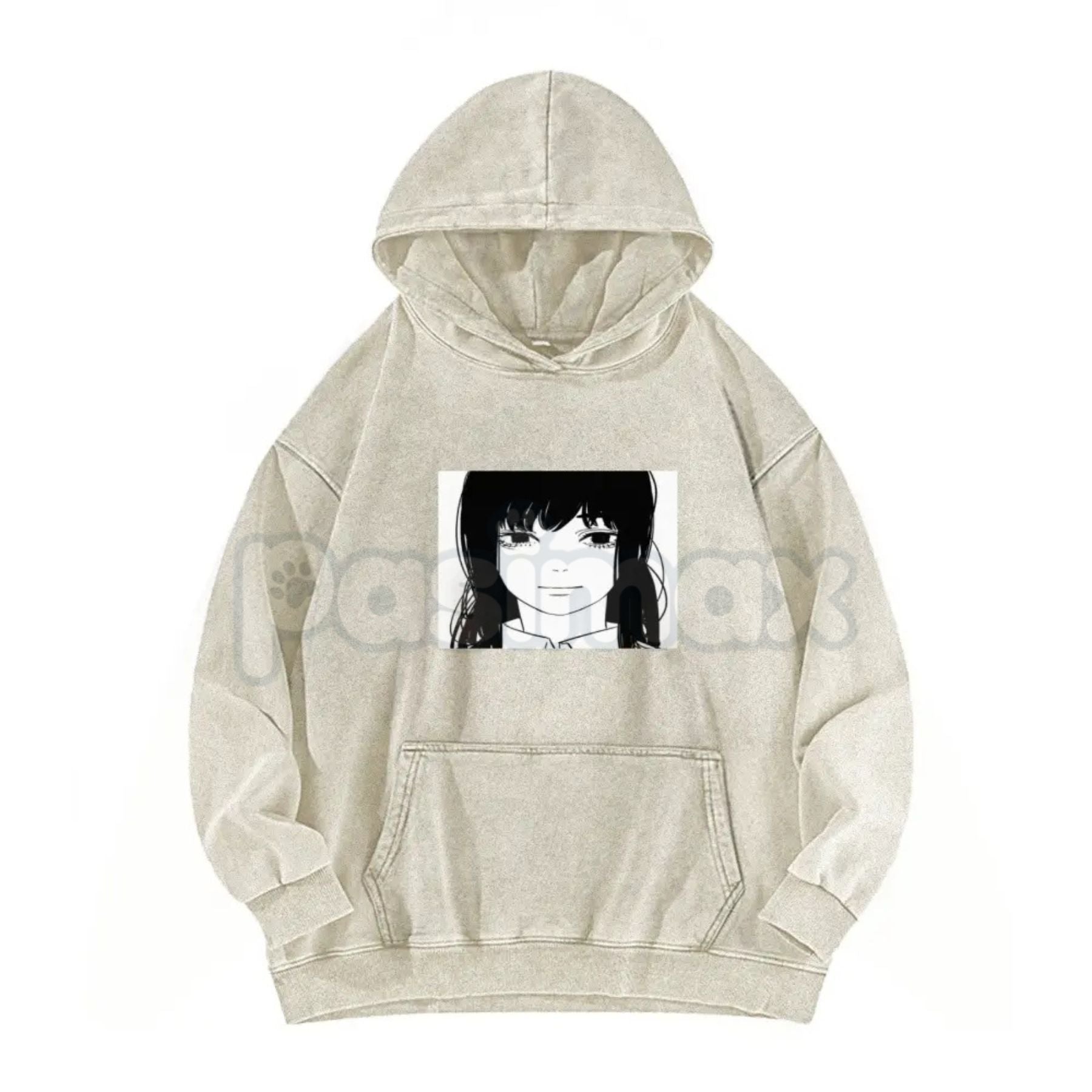 Asa Stare Chainsaw Man Hoodie – Fun Anime & Manga Reference Pullover, Vintage Washed Fit