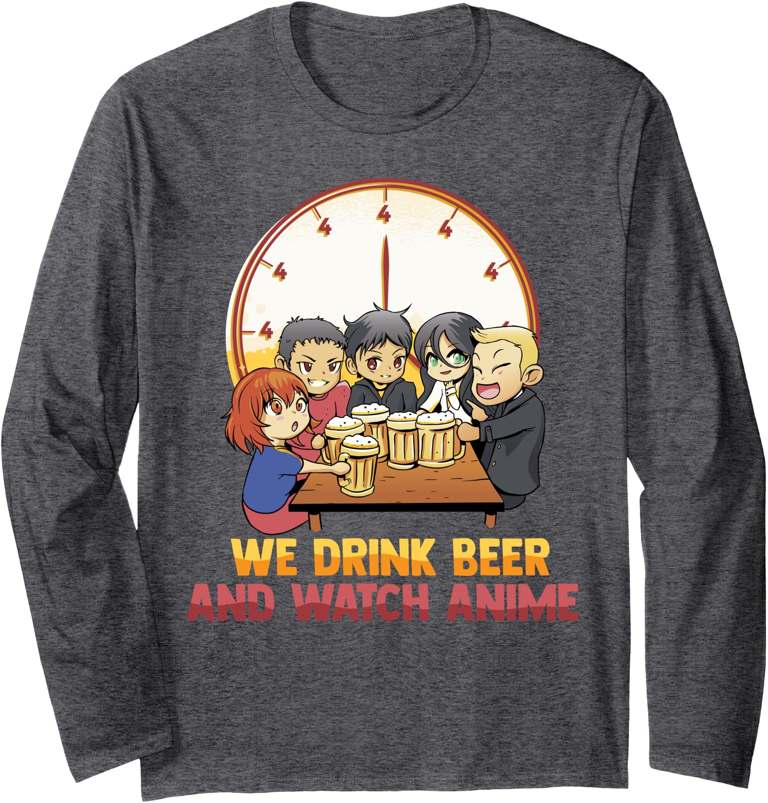 We Drink Beer And Watch Anime T-Shirt - Casual Everyday Wear Men Women