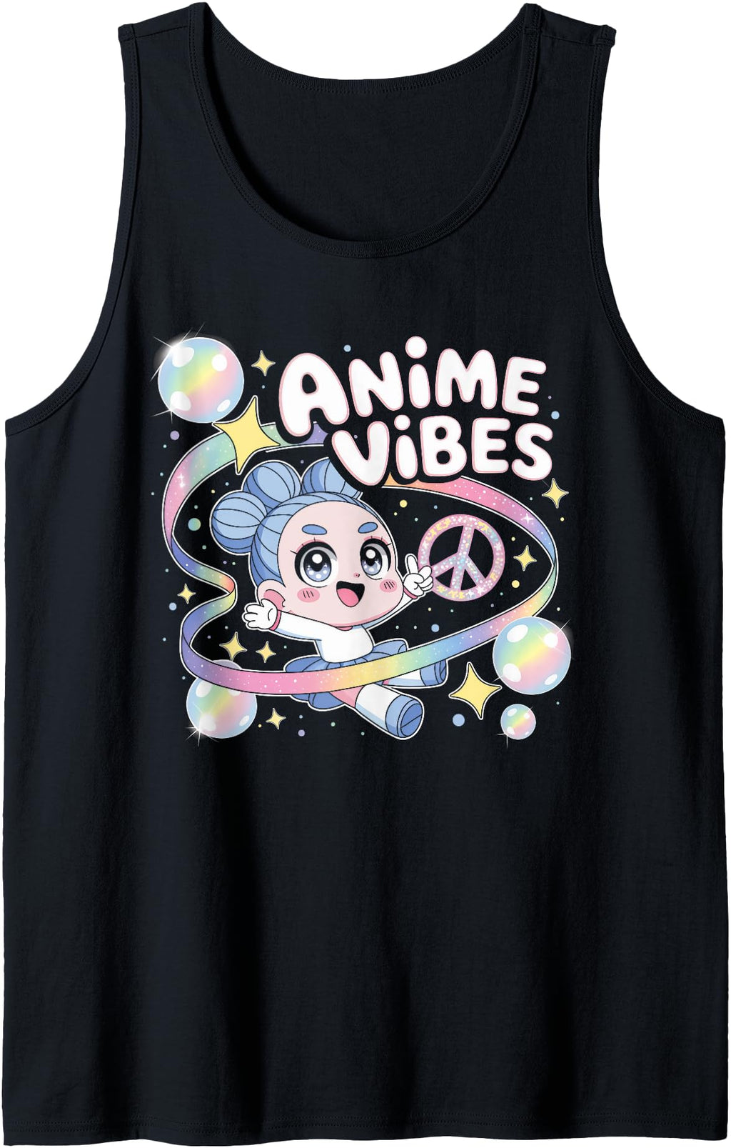 Authentic Anime Vibes Chibi Pastel T-Shirt - Custom Art Print Unisex