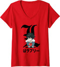 Womens Death Note Crouching Chibi L Anime V T-Shirt - Graphic Print Unisex