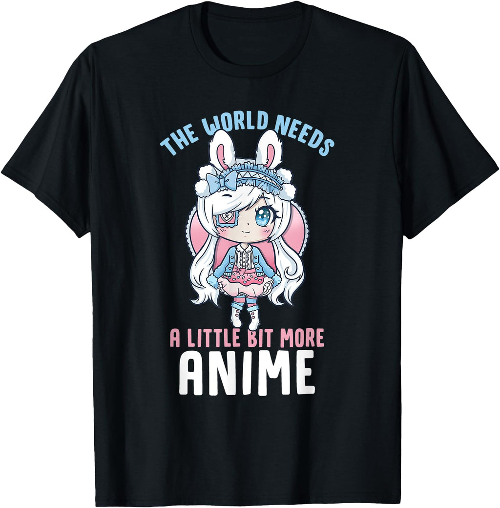 World Needs Little Bit More Anime I T-Shirt - Minimalist Print Men Women