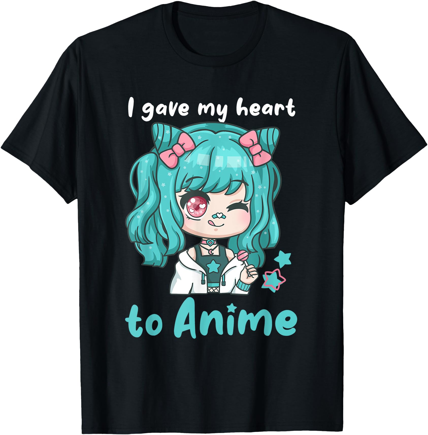 Authentic I Gave My Heart To Anime I Hoodie - Minimalist Print for Adults