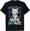 Authentic Just Who Loves Anime And T-Shirt - Fun Novelty Design Unisex