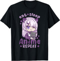Authentic Eat Sleep Anime Repeat I Sweatshirt - Novelty Apparel Men Women