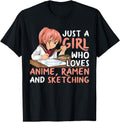 Exclusive Just Who Loves Anime Ramen And T-Shirt - Minimalist Print Unisex