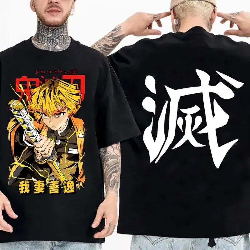 Demon Slayer Summer Parent-Child Cotton Tee | Anime Top