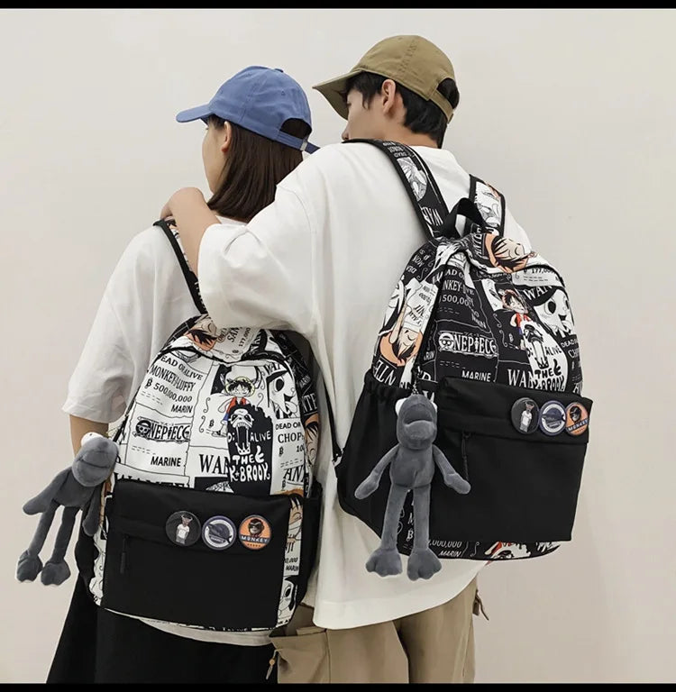One Piece Luffy Anime Backpack | School Laptop Travel Bag