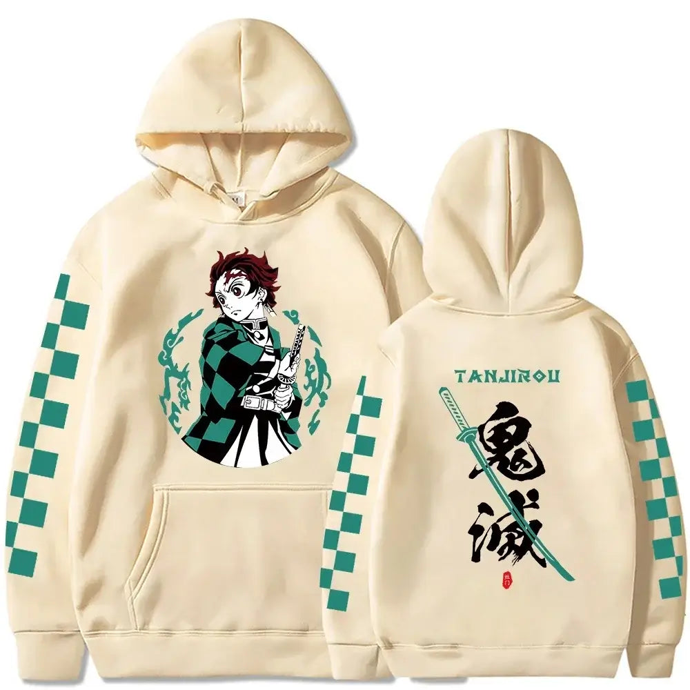 Tanjiro Kamado Hoodie: Plus Size Demon Slayer Sweatshirt