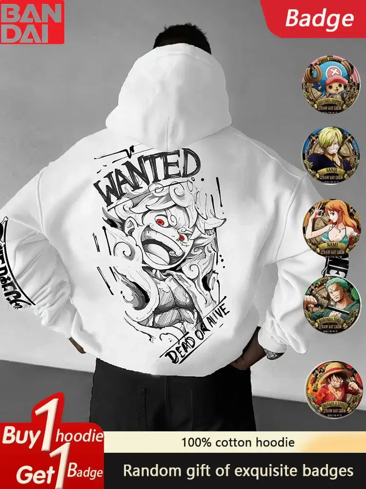 One Piece Hoodie 2025 Casual Cotton Sweatshirt