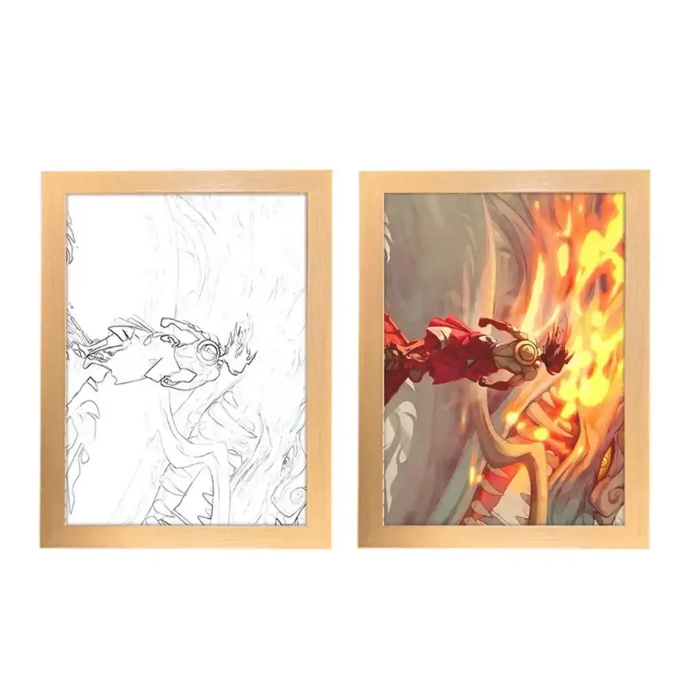 One Piece Photo Frame Night Light Luffy Zoro Christmas Gift
