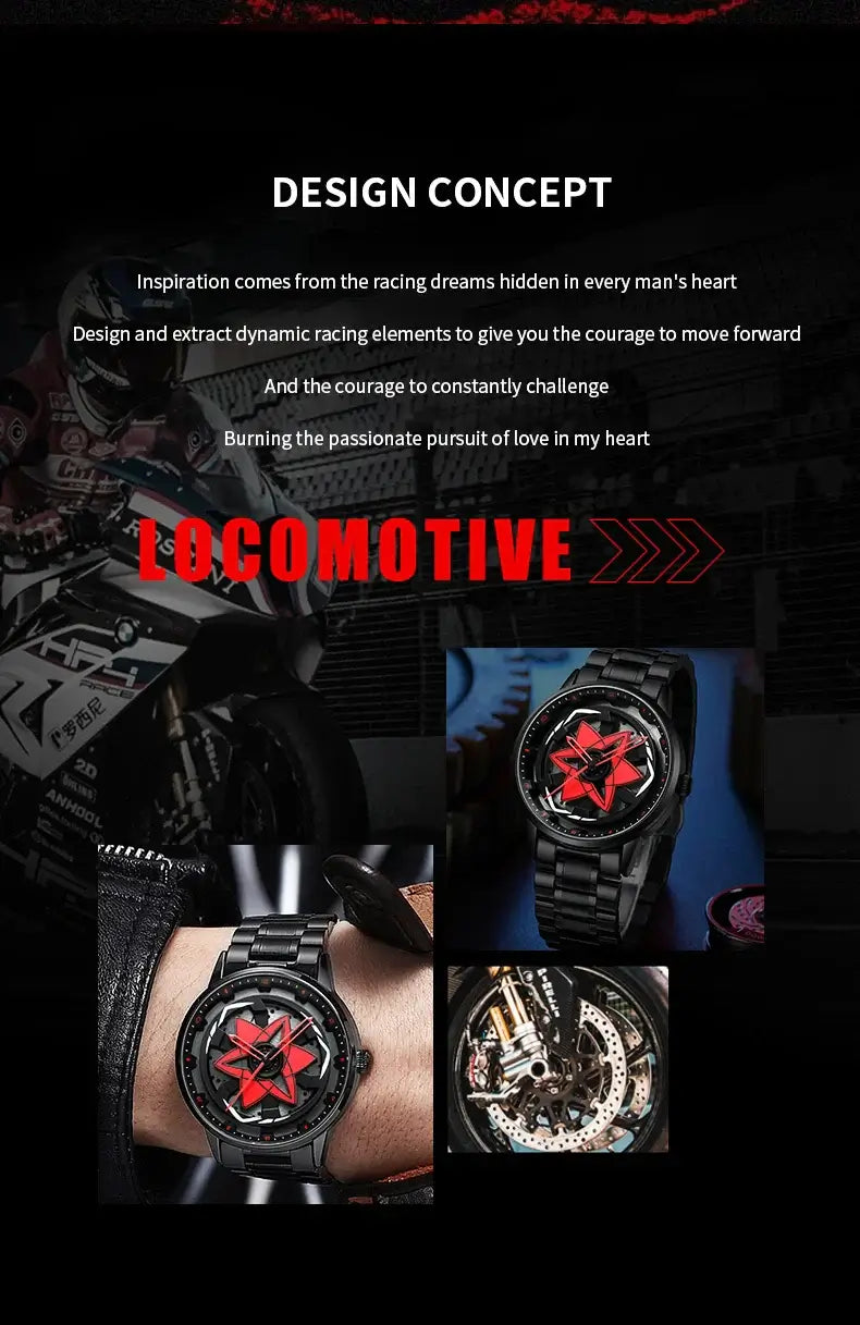VA VA VOOM Racing Series Watch – Spinning Sports Men’s Quartz