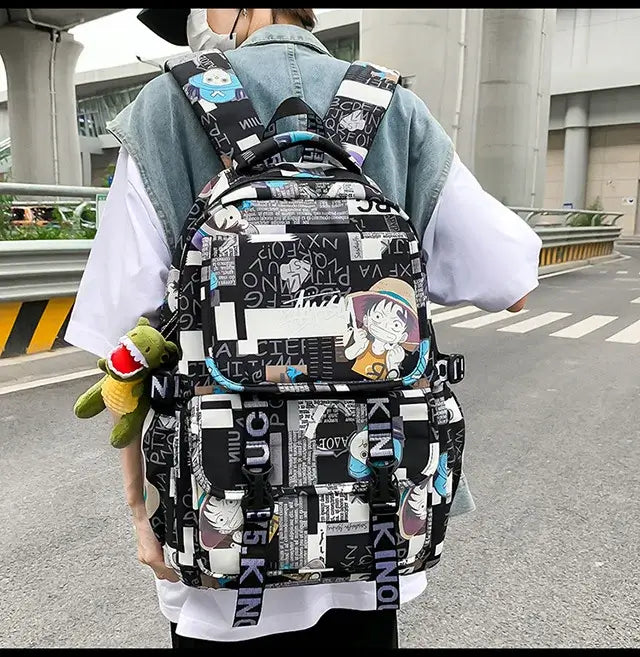 One Piece Luffy Backpack: High-Capacity Anime School Bag