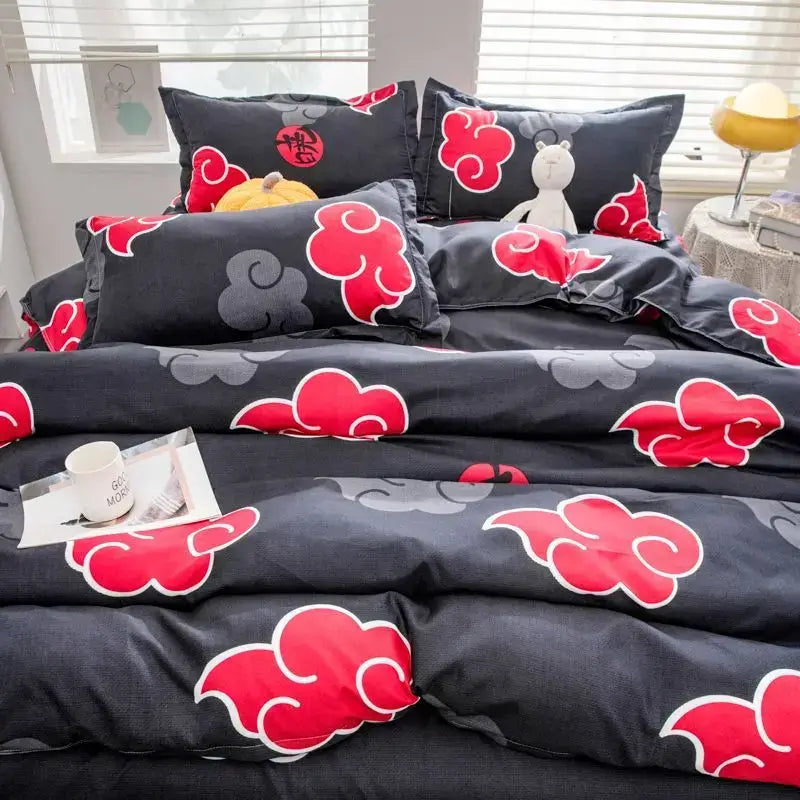 Naruto Akatsuki Bedding Set: Cute Anime Duvet Cover