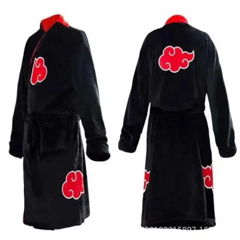 Naruto Akatsuki Robe: Itachi Uchiha Thermal Fleece Bathrobe
