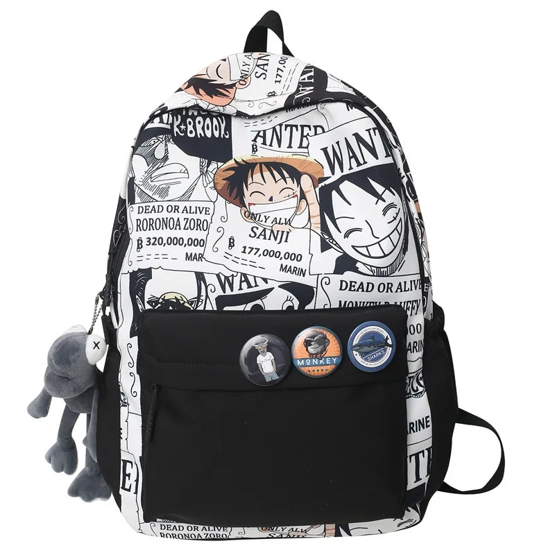 One Piece Luffy Anime Backpack | School Laptop Travel Bag
