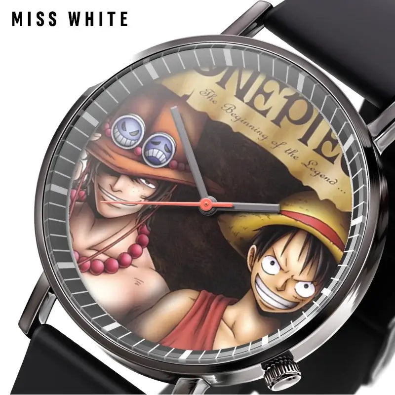 One Piece Luffy Watch: Fire Fist Ace Anime Quartz Gift