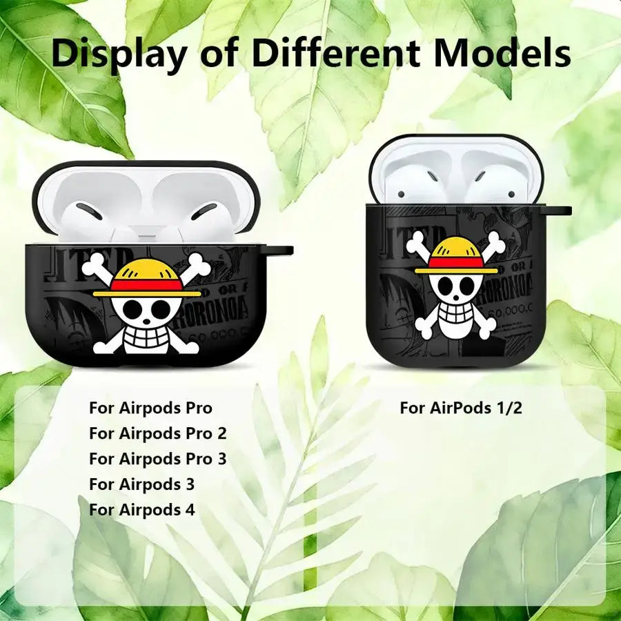 One Piece AirPods Case Cool Logo Protective Cover Hard Shell