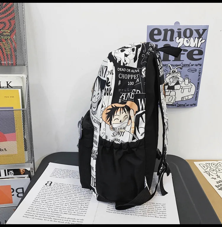 One Piece Luffy Anime Backpack | School Laptop Travel Bag