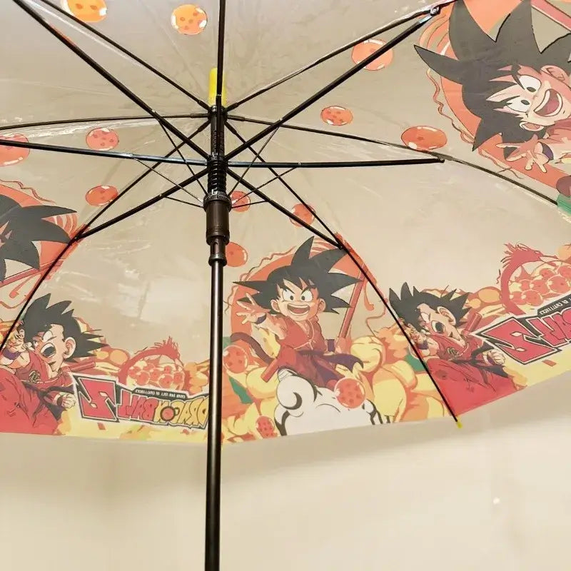 Dragon Ball Goku Folding Transparent Umbrella | Anime Gift