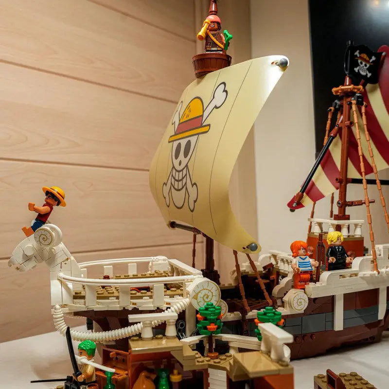 One Piece Going Merry Building Blocks: Pirate Ship Assembly Toy