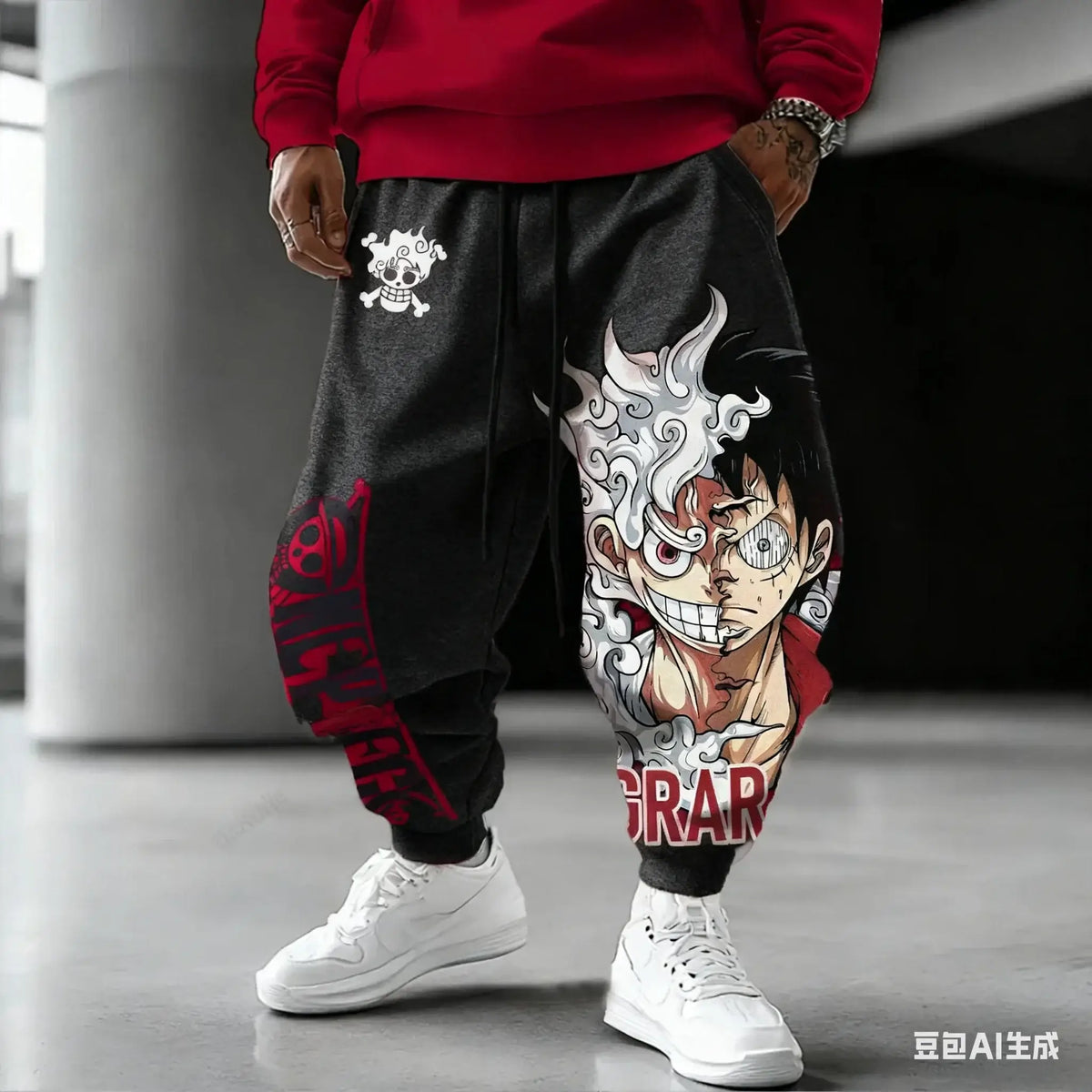 Luffy Gear 5 Pants: Sun God Nika Winter Streetwear