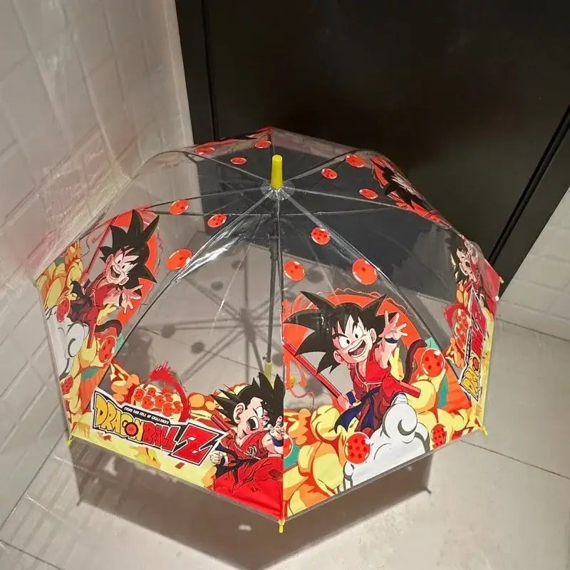 Dragon Ball Goku Folding Transparent Umbrella | Anime Gift