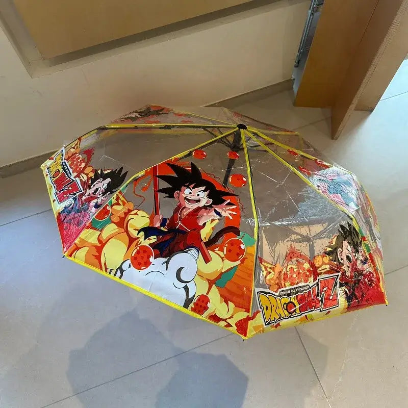 Dragon Ball Goku Folding Transparent Umbrella | Anime Gift