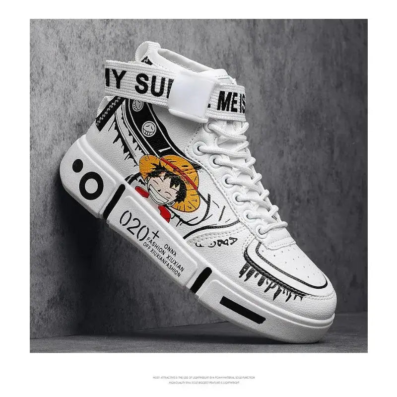 One Piece Luffy High Top Shoes Zoro Anime Sneakers