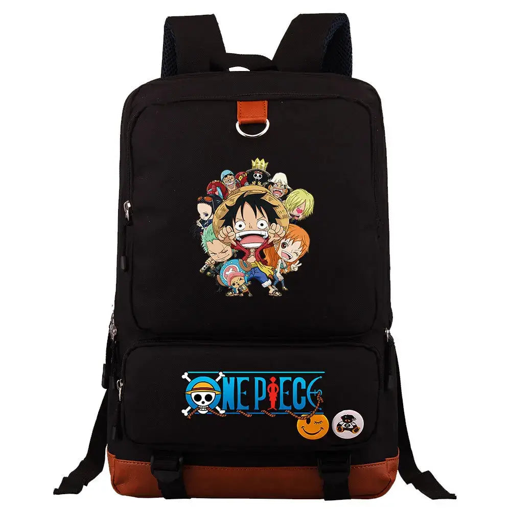 One Piece Luffy Printed Unisex Backpack School Travel Bag